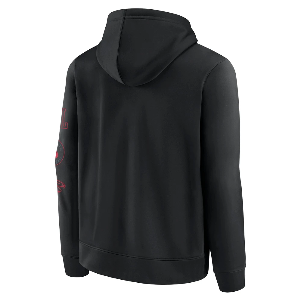 Men's Fanatics Black Atlanta Falcons Blackout Pullover Hoodie