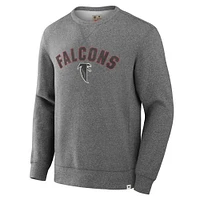 Men's Fanatics  Heather Gray Atlanta Falcons Loop Terry Pullover Sweatshirt