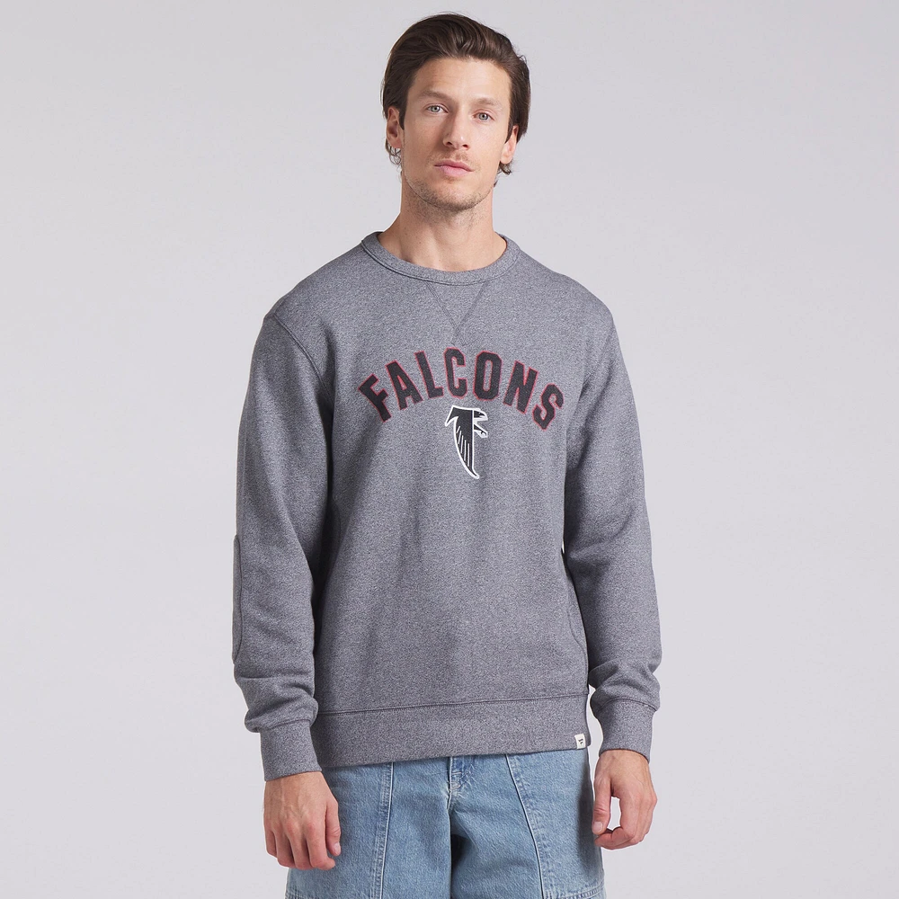Men's Fanatics  Heather Gray Atlanta Falcons Loop Terry Pullover Sweatshirt