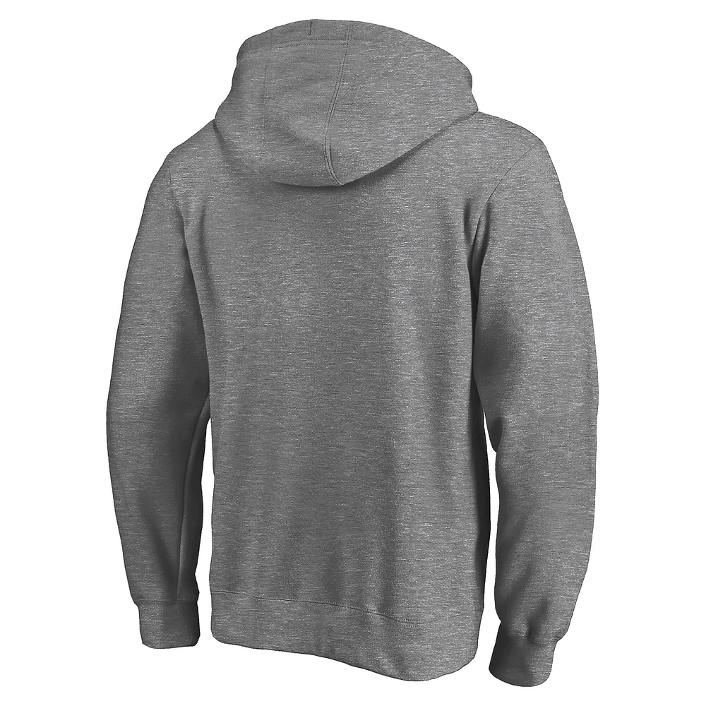 Men's Fanatics Heathered Gray Atlanta Falcons Big & Tall Primary Logo Pullover Hoodie