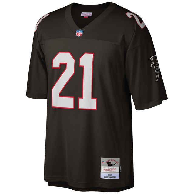 Maillot de réplique joueur retraité Mitchell & Ness Deion Sanders des Atlanta Falcons Big Tall 1992 noir pour hommes