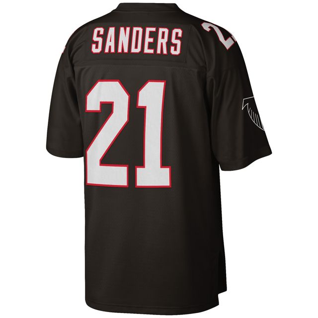 Maillot de réplique joueur retraité Mitchell & Ness Deion Sanders des Atlanta Falcons Big Tall 1992 noir pour hommes