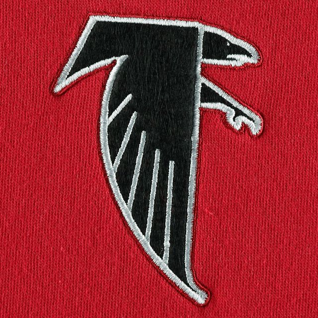 Chandail à capuchon délavé manches courtes pour homme Mitchell & Ness Scarlet Atlanta Falcons