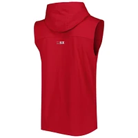 Men's MSX by Michael Strahan Red Atlanta Falcons Relay Sleeveless Pullover Hoodie