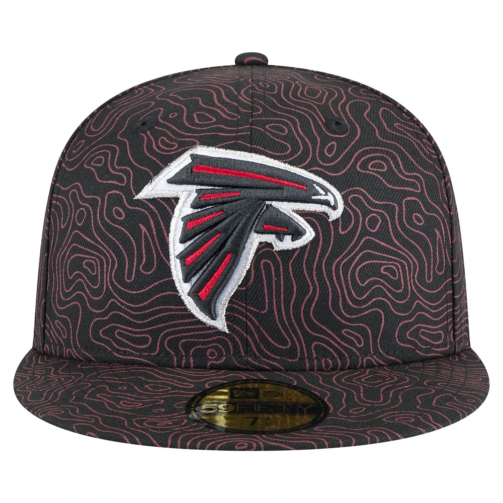 Men's New Era Black Atlanta Falcons Geo 59FIFTY Fitted Hat