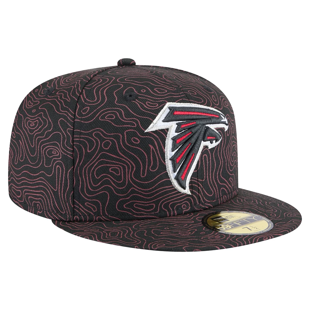 Men's New Era Black Atlanta Falcons Geo 59FIFTY Fitted Hat