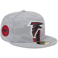 Men's New Era Gray Atlanta Falcons 2024 Sideline 59FIFTY Fitted Hat