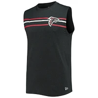 Men's New Era Heathered Black Atlanta Falcons Brushed Sleeveless Tank Top