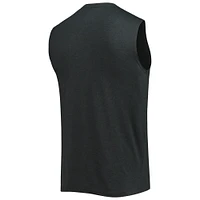 Men's New Era Heathered Black Atlanta Falcons Brushed Sleeveless Tank Top