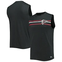Men's New Era Heathered Black Atlanta Falcons Brushed Sleeveless Tank Top
