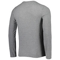 Men's New Era Heathered Gray Atlanta Falcons Combine Authentic Red Zone Long Sleeve T-Shirt