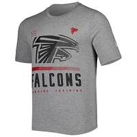 Men's New Era Heathered Gray Atlanta Falcons Combine Authentic Red Zone T-Shirt