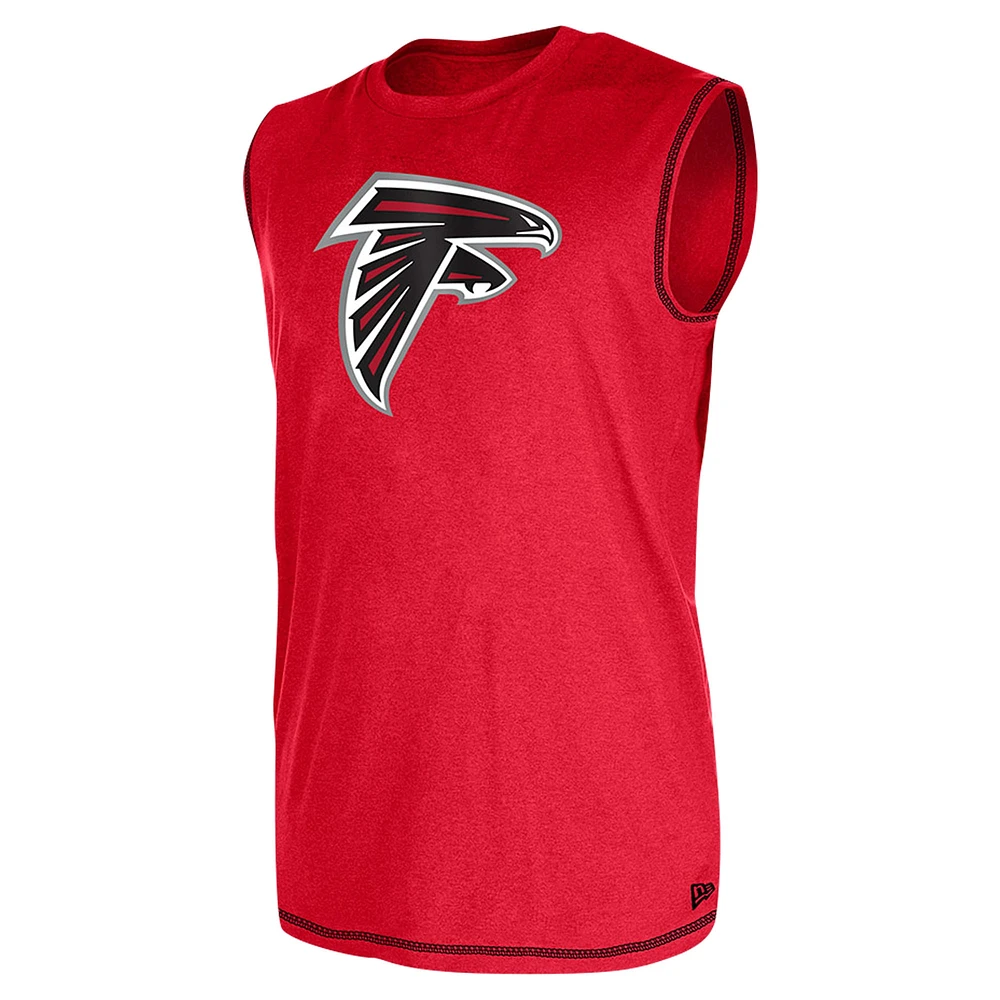 Débardeur rouge New Era des Falcons d'Atlanta pour hommes