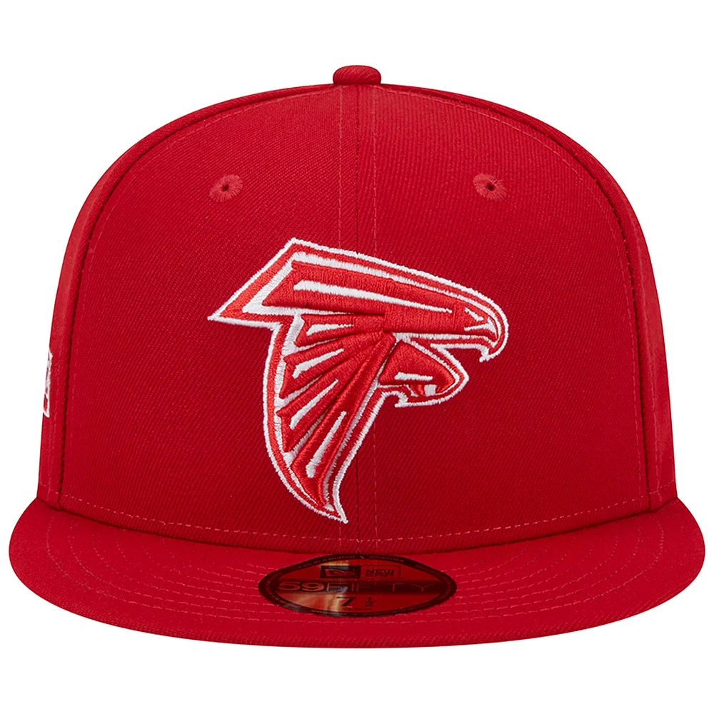 Casquette ajustée 59FIFTY pour homme New Era Scarlet Atlanta Falcons 1994 Hawaii Pro Bowl Main Patch