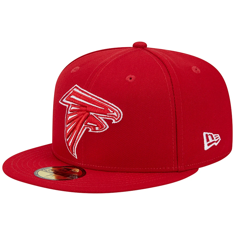 Casquette ajustée 59FIFTY pour homme New Era Scarlet Atlanta Falcons 1994 Hawaii Pro Bowl Main Patch