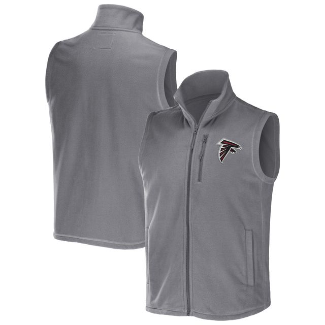 Collection NFL x Darius Rucker pour homme par Fanatics Gris Atlanta Falcons Polar Fleece Full-Zip Vest