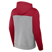 Men's NFL x Darius Rucker Collection by Fanatics Heather Gray Atlanta Falcons Color Blocked Pullover Hoodie