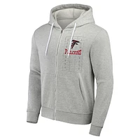 Men's NFL x Darius Rucker Collection by Fanatics Heather Gray Atlanta Falcons Domestic Full-Zip Hoodie