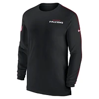 Men's Nike Black Atlanta Falcons Sideline Coach UV Performance Long Sleeve T-Shirt