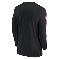 Men's Nike Black Atlanta Falcons Sideline Coach UV Performance Long Sleeve T-Shirt