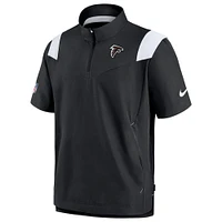 Men's Nike Black Atlanta Falcons Sideline Coaches Chevron Lockup Pullover Top