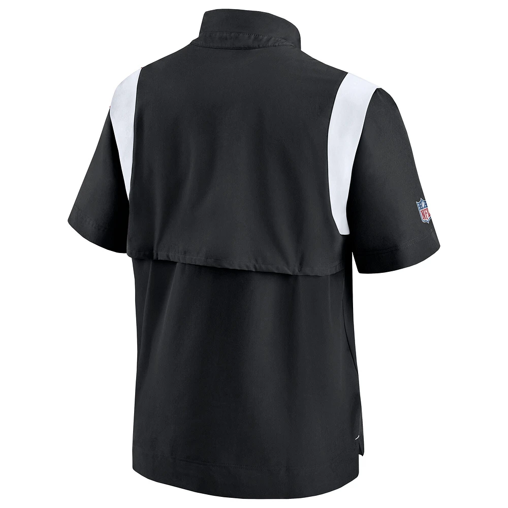 Men's Nike Black Atlanta Falcons Sideline Coaches Chevron Lockup Pullover Top
