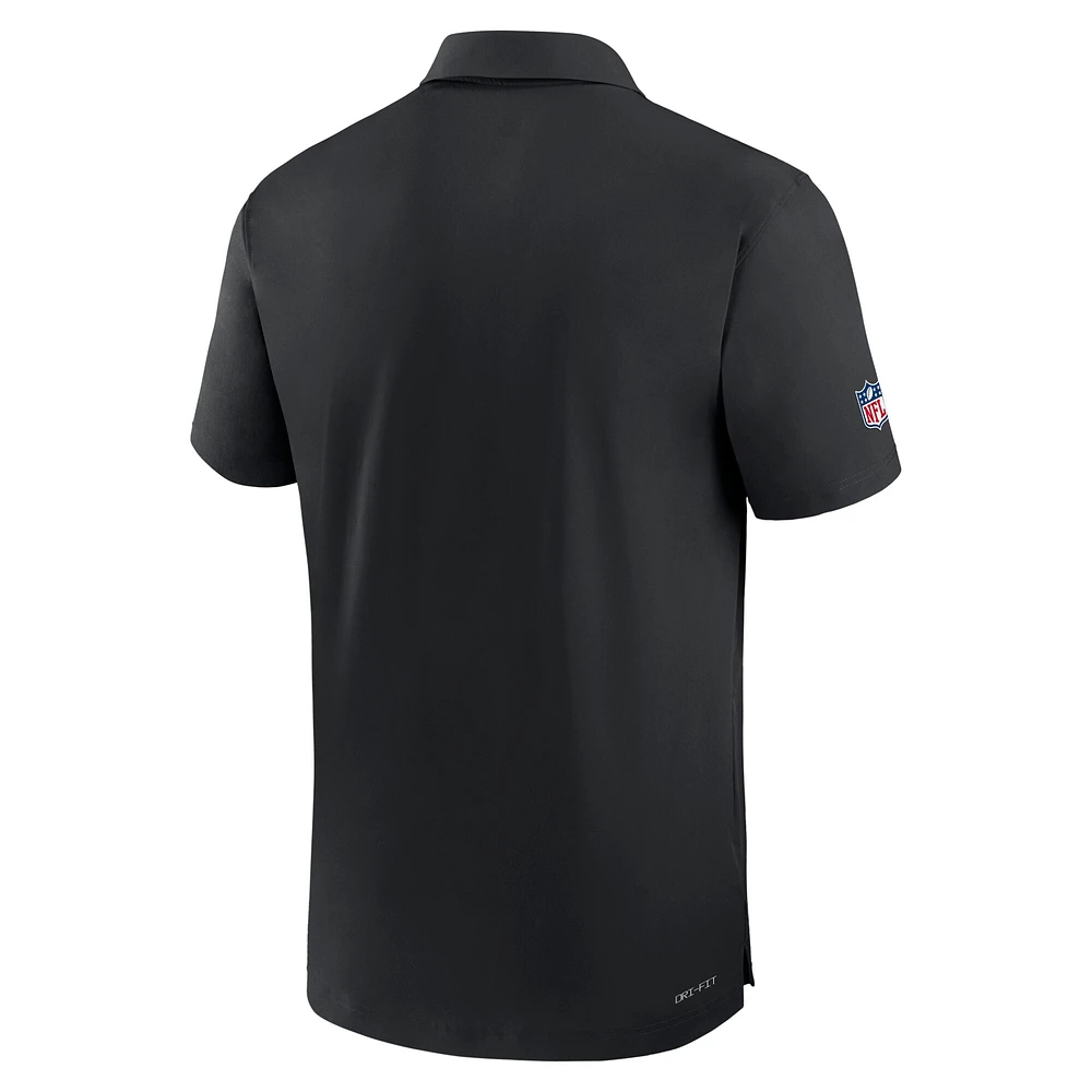 Men's Nike Black Atlanta Falcons Sideline Coaches Performance Polo