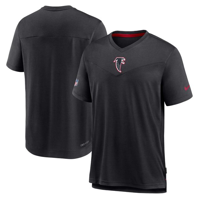 T-shirt à encolure en V Vintage Chevron Performance des Atlanta Falcons Sideline Coaches Nike noir pour homme