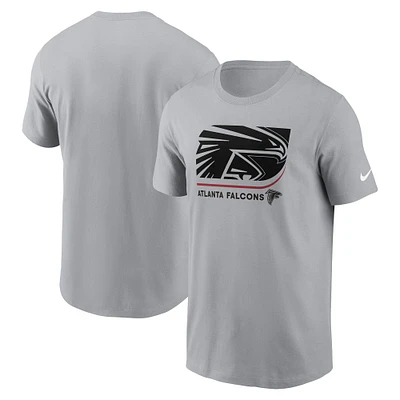 T-shirt Nike gris Atlanta Falcons Lockup Essential pour homme