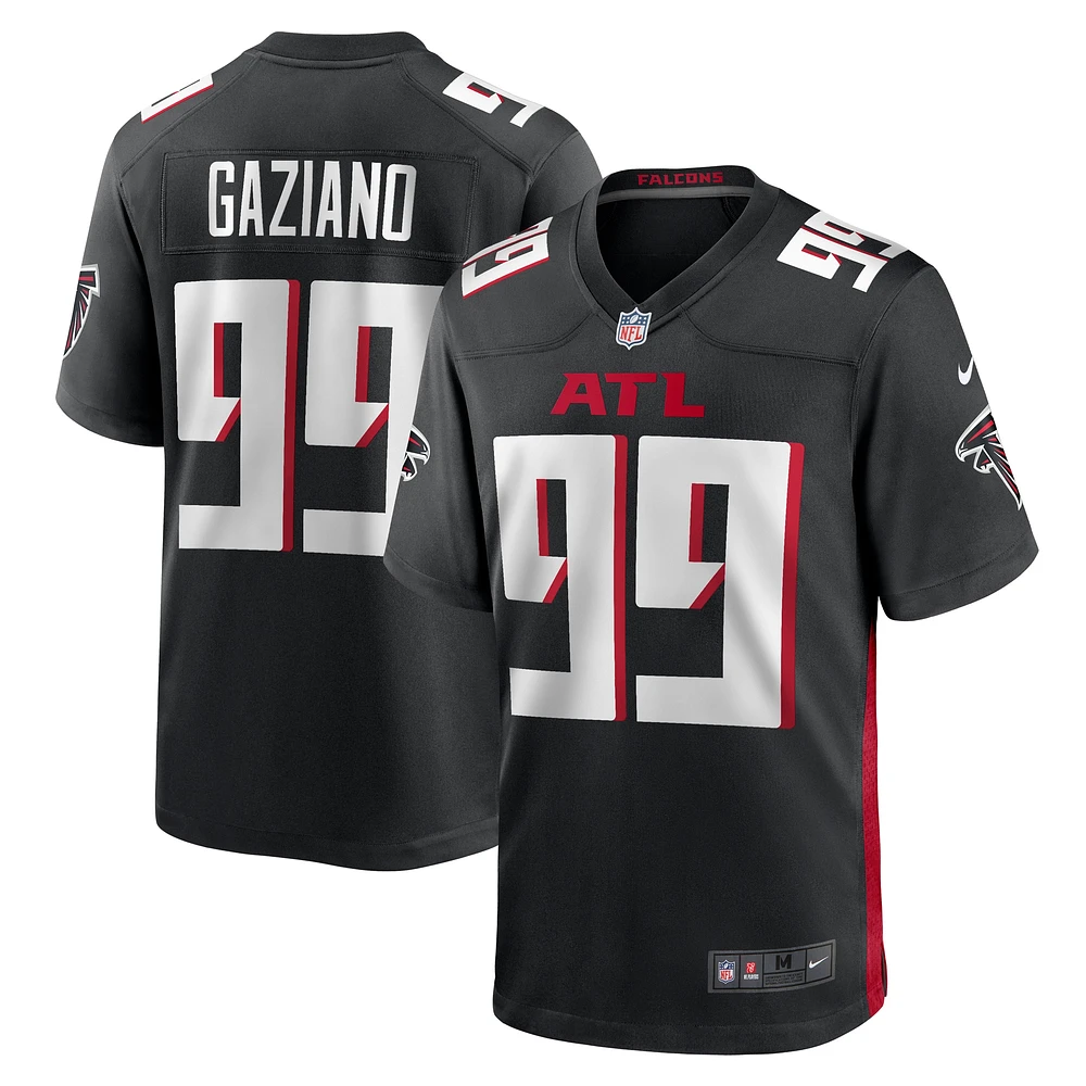 Maillot de match l'équipe des Falcons d'Atlanta Nike Joe Gaziano pour homme, noir