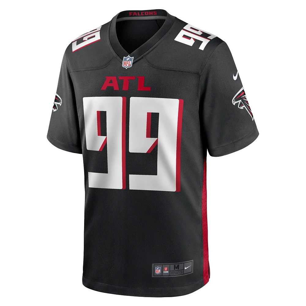 Maillot de match l'équipe des Falcons d'Atlanta Nike Joe Gaziano pour homme, noir