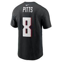 Men's Nike Kyle Pitts Black Atlanta Falcons Player Name & Number T-Shirt