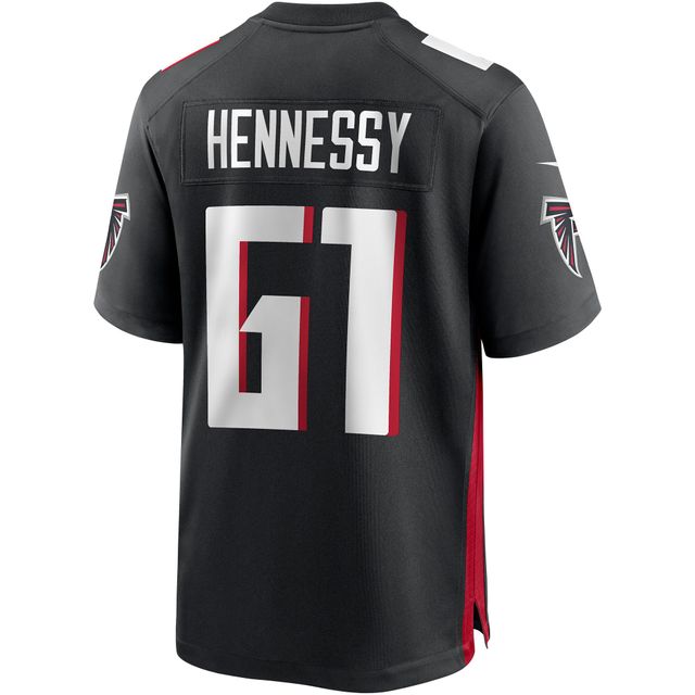 Maillot de match joueur des Falcons d'Atlanta Nike Matt Hennessy noir pour homme