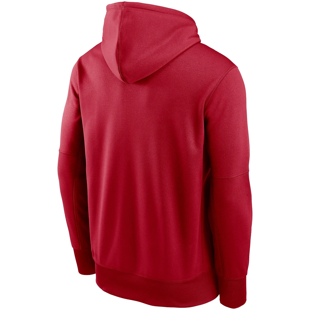 Men's Nike Red Atlanta Falcons Fan Gear Wordmark Performance Pullover Hoodie