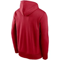 Men's Nike Red Atlanta Falcons Fan Gear Wordmark Performance Pullover Hoodie