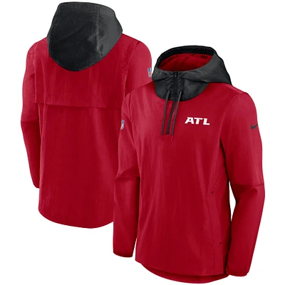 Men's Nike Red Atlanta Falcons Sideline Player Quarter-Zip Jacket