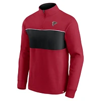Veste zippée quart de tour Block Party rouge/noir Atlanta Falcons pour homme