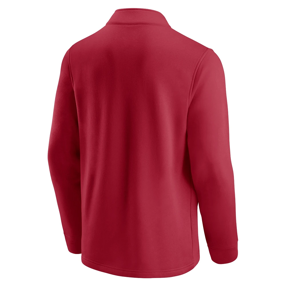 Veste zippée quart de tour Block Party rouge/noir Atlanta Falcons pour homme