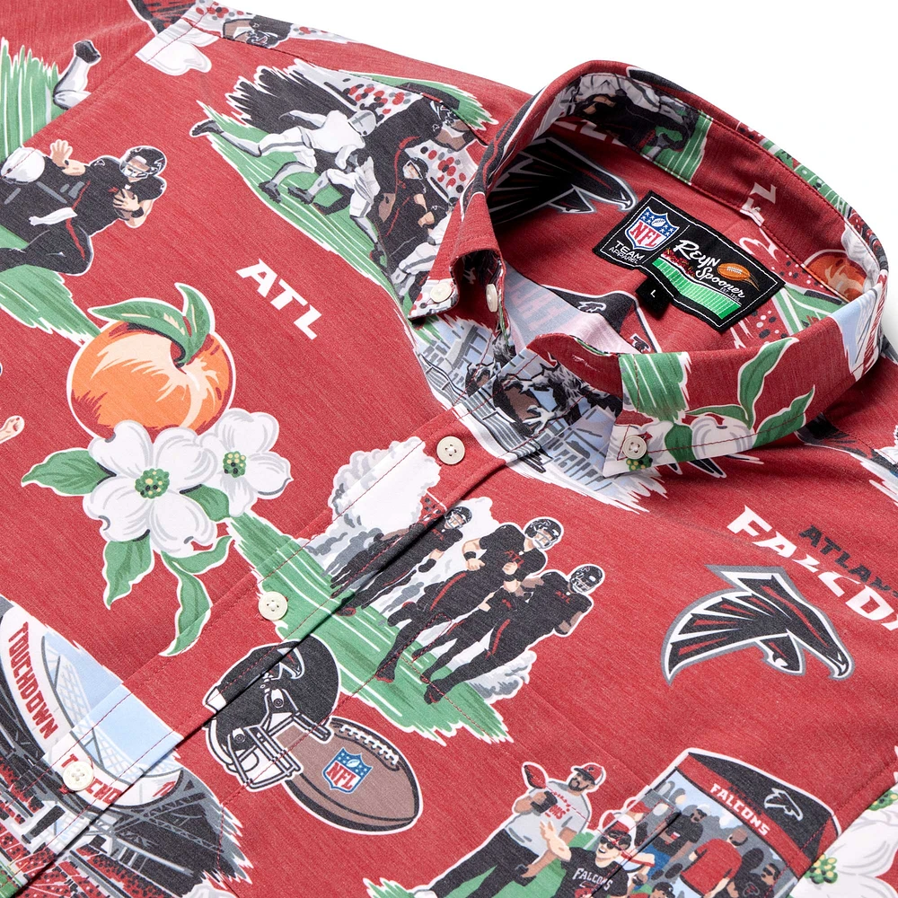 Men's Reyn Spooner Red Atlanta Falcons Scenic Button-Down Shirt