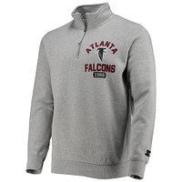 Veste pour homme Starter grise Atlanta Falcons Throwback Heisman à quart de zip