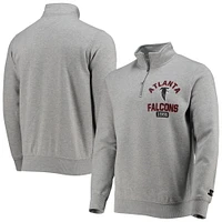 Veste pour homme Starter grise Atlanta Falcons Throwback Heisman à quart de zip