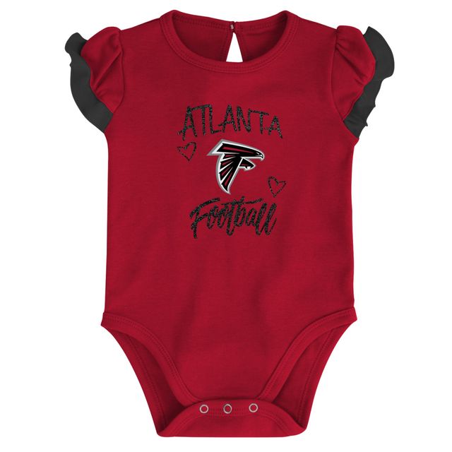 Ensemble de body deux pièces Too Much Love Atlanta Falcons rouge/noir pour nouveau-né et nourrisson