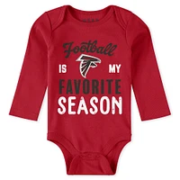 Newborn & Infant WEAR by Erin Andrews Atlanta Falcons Three-Piece Turn Me Around Bodysuits Pant Set