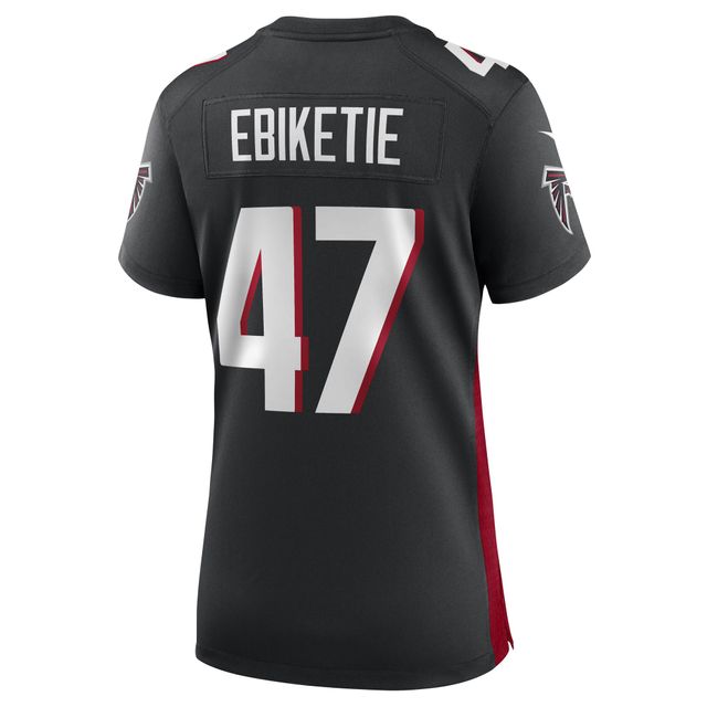 Maillot de joueur jeu des Falcons d'Atlanta Nike noir Arnold Ebiketie pour femme