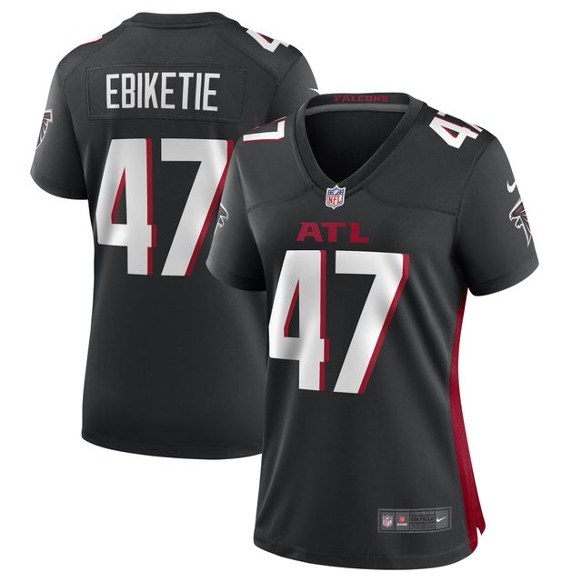 Maillot de joueur jeu des Falcons d'Atlanta Nike noir Arnold Ebiketie pour femme