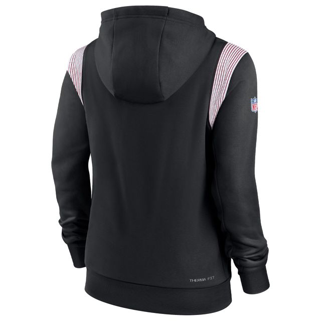 Sweat à capuche Nike Atlanta Falcons Sideline Stack Performance pour femme, noir