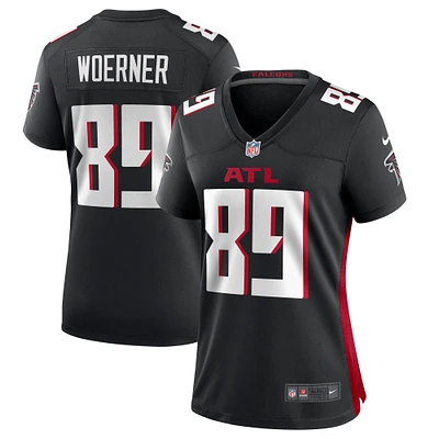 Maillot de match Nike Charlie Woerner des Atlanta Falcons pour femme, noir