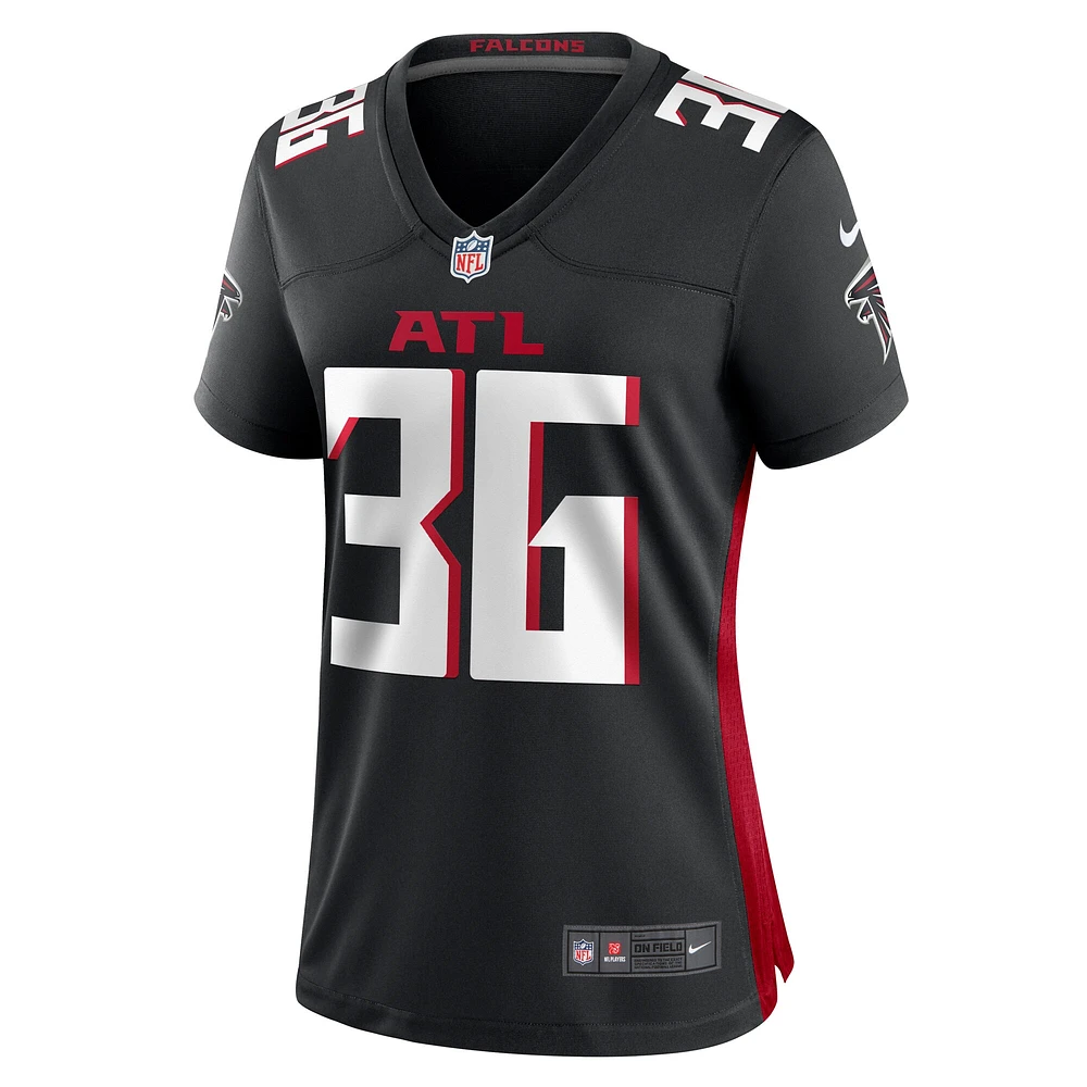 Maillot de match Nike Harrison Hand pour femme, noir, Atlanta Falcons
