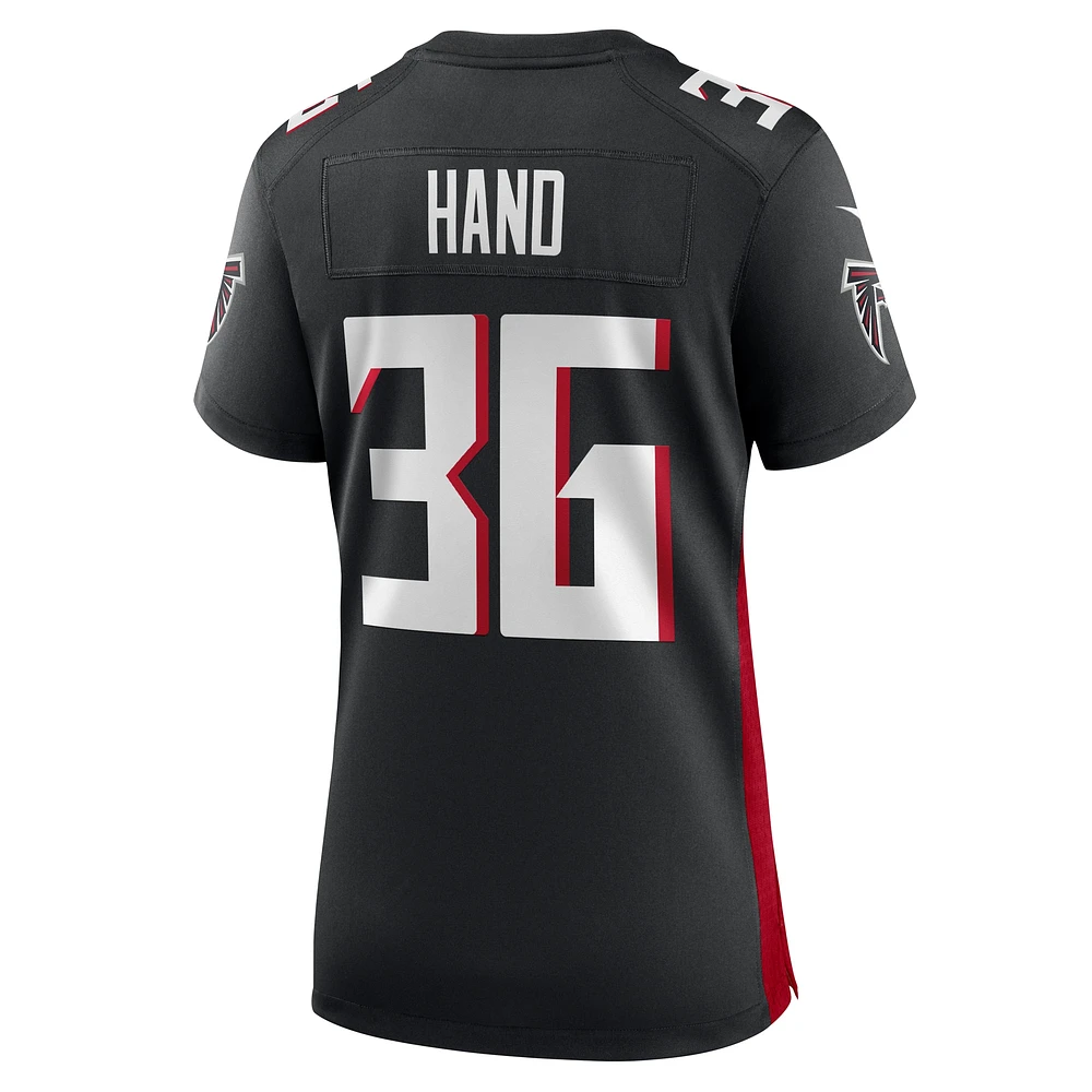 Maillot de match Nike Harrison Hand pour femme, noir, Atlanta Falcons