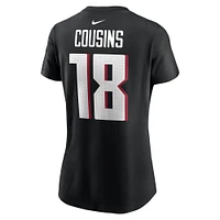 Women's Nike Kirk Cousins Black Atlanta Falcons Player Name & Number T-Shirt